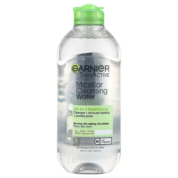 Garnier SkinActive Micellar Cleansing Water, All-In-1 Mattifying
