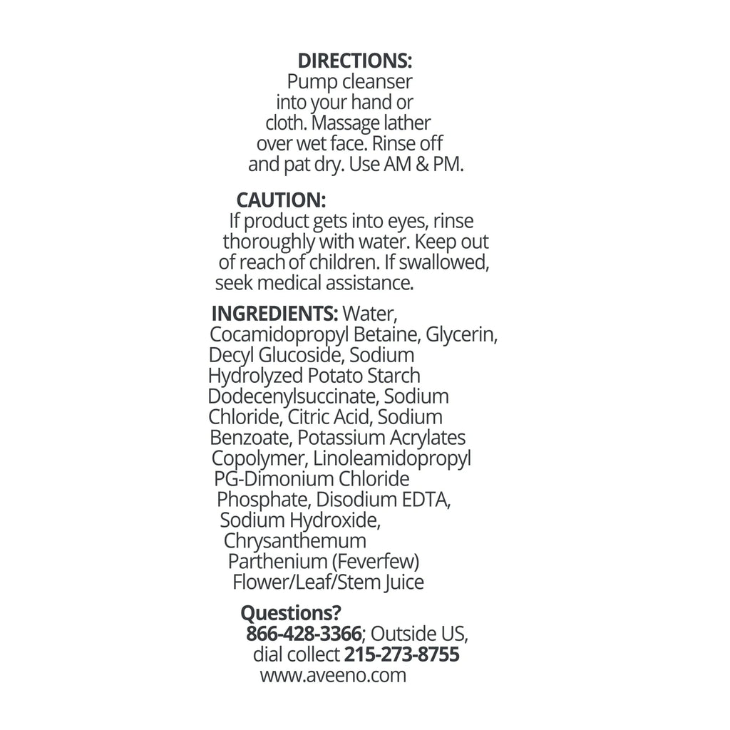 Aveeno Calm + Restore Redness Relief Foaming Cleanser - 180ml