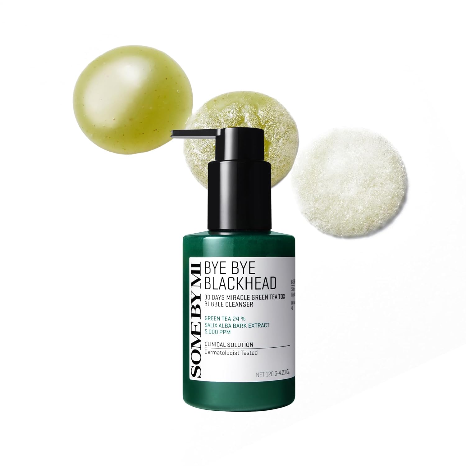 Some By Mi Bye Bye Blackhead 30 Days Miracle Green Tea Tox Bubble Cleanser - 120ml