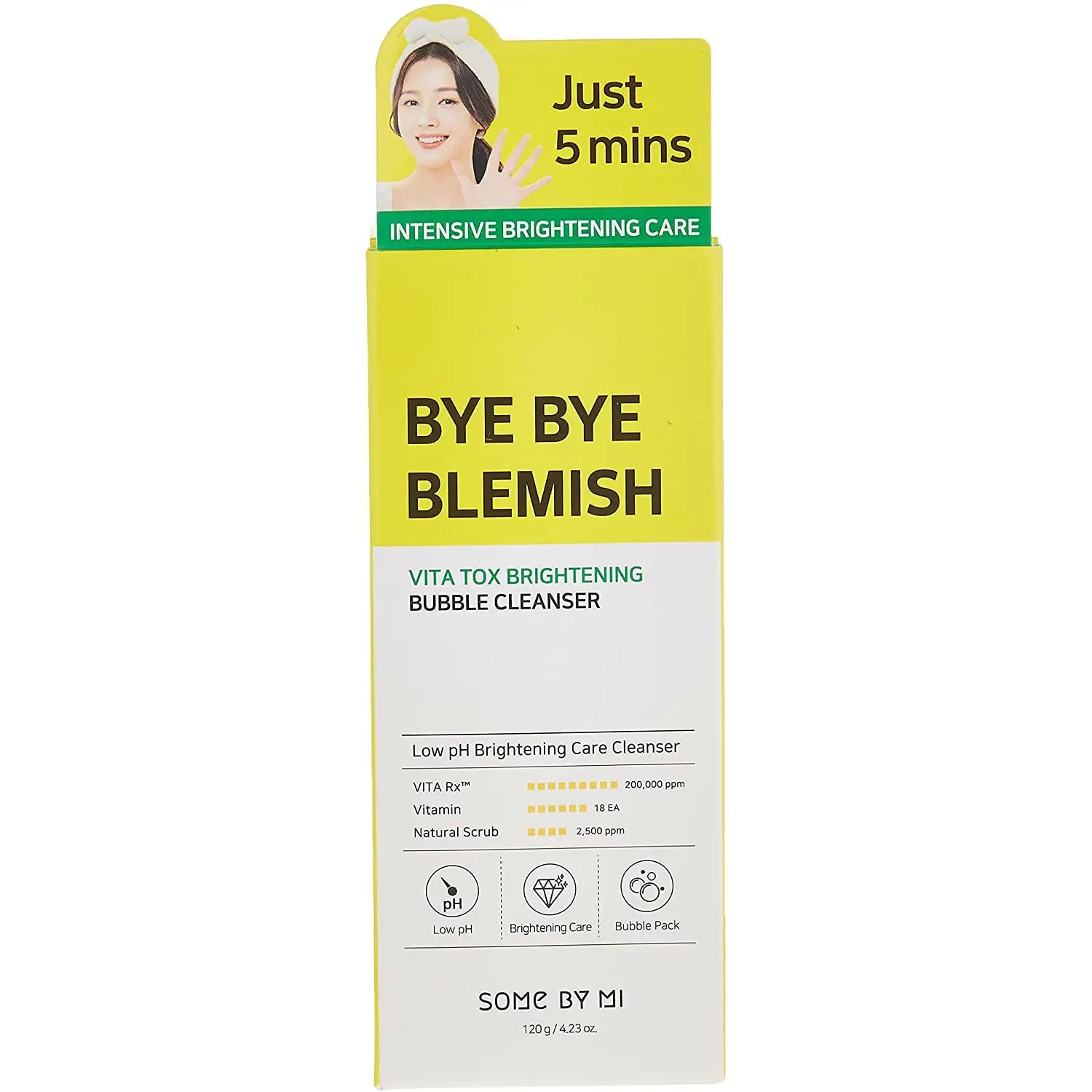 Some By Mi Bye Bye Blemish Vita Tox Brightening Bubble Cleanser, 120g