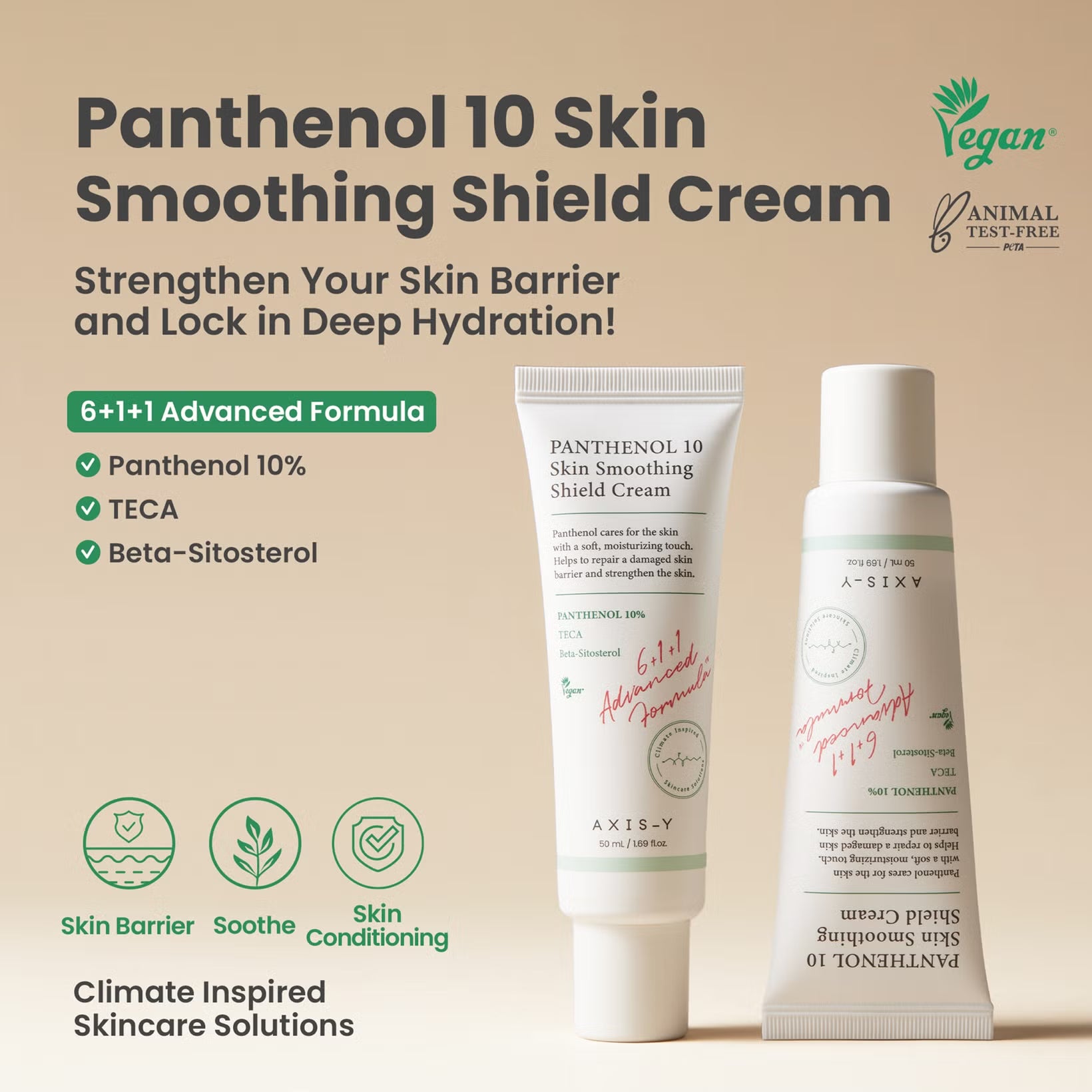 AXIS-Y Panthenol 10 Skin Smoothing Shield Cream - 50ml