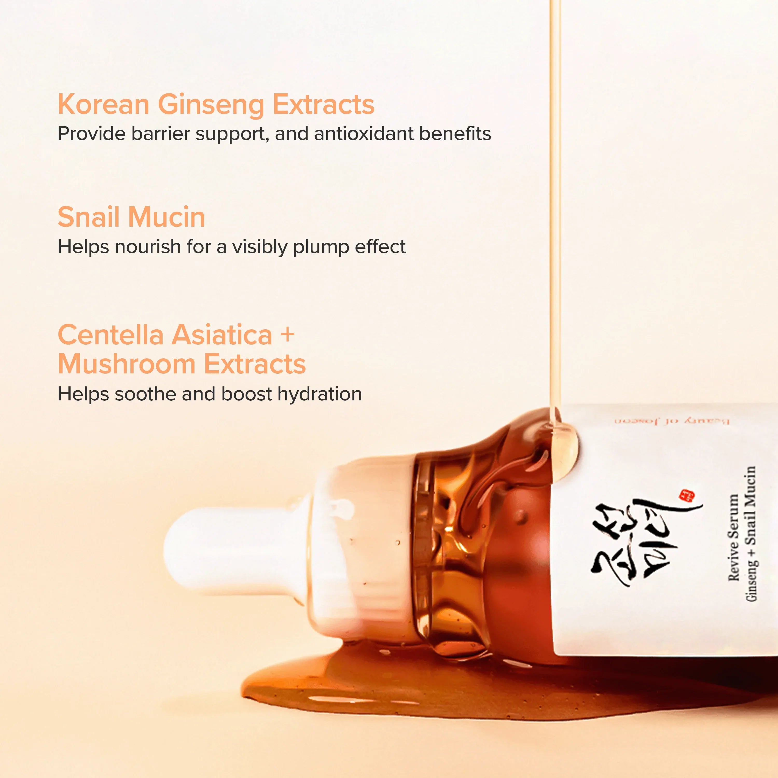 BEAUTY OF JOSEON Revive Serum Ginseng & Snail Mucin - 30 ml